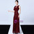 In Stock:Ship in 48 Hours A-Line Burgundy Sequins Long Prom Dress