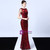 In Stock:Ship in 48 Hours Burgundy Mermaid Sequins Beading Formal Prom Dress