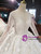 Ivory Ball Gown Tulle Long Sleeve Beading Sequins Appliques Wedding Dress