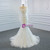 White Tulle Long Sleeve Beading Wedding Dress With Removable Train