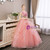 In Stock:Ship in 48 Hours Fashion Pink Tulle V-neck Appliques Quinceanera Dress