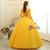 In Stock:Ship in 48 Hours Gold Tulle Appliques Beading Quinceanera Dress