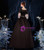 Black Ball Gown Satin Short Sleeve Lace Drama Show Vintage Gown Dress