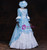 Find The Perfect Shade Of Blue Lace White Satin Square Long Sleeve Victorian Dress Party Dress