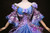 Purchase Your Favorite Blue Pink Ball Gown Short Sleeve Trailing Blue Court Plaid Rococo Dress