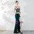 In Stock:Ship in 48 Hour Green Mermaid Spaghetti Straps Beading Prom Dress