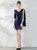 Just Be The One For You In Stock:Ship in 48 Hours Navy Blue Sequins V-neck Mini Short Prom Dress