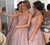 long A-line bridesmaid dress dusty rose bridesmaid dress