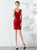 Wear a Classic In Stock:Ship in 48 Hours Red Sequins V-neck Short Party Dress