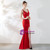 Biggest Sale In Stock:Ship in 48 Hours Red Mermaid V-neck Beading Prom Dress With Split