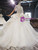 Long & Short Made-To-Measure Champagne Ball Gown Tulle Beading Sleevless Backless Wedding Dress