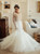 The Cheap Price A-Line White Lace Tulle Long Sleeve Sweep Train Wedding Dress