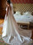 You Can Be The Star White Satin Bateau Neck Backless Crystal Beading Wedding Dress