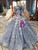 We Specialize In Custom Made Blue Ball Gown Tulle Appliques Beading Backless Flower Girl Dress