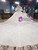 Shop Designer White Tulle Sequins High Neck Puff Sleeve Wedding Dress