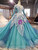 A Great Variety Of Blue Tulle Sequins Appliques Long Sleeve Wedding Dress