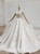 For Your Big Night White Tulle High Neck Cap Sleeve Backless Pearls Beading Wedding Dress