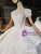 For This Year's Biggest Dance White Tulle Embroidery Lace Puff Sleeve Backless Beading Wedding Dress