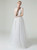 Champagne Tulle V-neck Backless Appliques Beading Sequins Wedding Dress