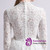 White Tulle Lace Long Sleeve Hi Lo Wedding Dress With Belt