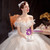 In Stock:Ship in 48 Hours Ivory White Tulle Off the Shoulder Wedding Dress