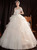 In Stock:Ship in 48 Hours White Ball Gown Tulle Sequins Wedding Dress