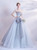 In Stock:Ship in 48 Hours Gray Strapless Tulle Beading Prom Dress