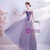 In Stock:Ship in 48 Hours Purple Appliques Beading Prom Dress