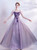 In Stock:Ship in 48 Hours Purple Appliques Beading Prom Dress