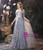 Simple Gray Tulle Dragonfly Embroidery Sequins Off the Shoulder Prom Dress
