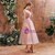 Pink Tulle Wave Point Long Sleeve Pleats Beading Short Prom Dress