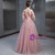 Pink Tulle Sequins Appliques Spaghetti Straps Pleats Prom Dress