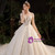 Tulle Sequins Long Sleeve Scoop Backless Beading Wedding Dress