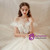 Tulle Corset Off the Shoulder Appliques Beading Wedding Dress