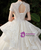 Luxury Tulle Sequins V-neck Cap Sleeve Beading Wedding Dress