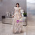 Champagne Tulle Feather Handwork Beading Sequins Prom Dress