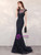 Sexy Black Mermaid Tulle Cap Sleeve Illusion Prom Dress