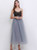 Gray Mesh Tulle Tutu Skirt