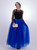 Royal Blue Gauze Mop Floor Long Skirt