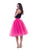 Fuchsia Gauze Belt Puff Tulle Skirt