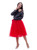 Red Belt Puff Dance Tulle Skirt