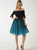 Blue + Black 5 Layer Mesh Tutu Skirt