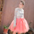 Watermelon Red 7-Layer Short Tulle Skirt