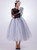 Gray + White Tulle Tutu Middle Skirt