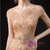 Champagne Scoop Mermaid Tulle Cap Sleeve Beading Prom Dress