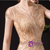 Champagne Scoop Mermaid Tulle Cap Sleeve Beading Prom Dress