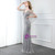 Silver Gray Mermaid V-neck Beading Handmade Prom Dress