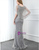 Silver Gray Mermaid V-neck Beading Handmade Prom Dress