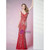 Red Mermaid V-neck Sleeveless Beading Sequins Tassel Prom Dress