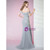 Gray Mermaid Satin Off the Shoulder Prom Dress With Split